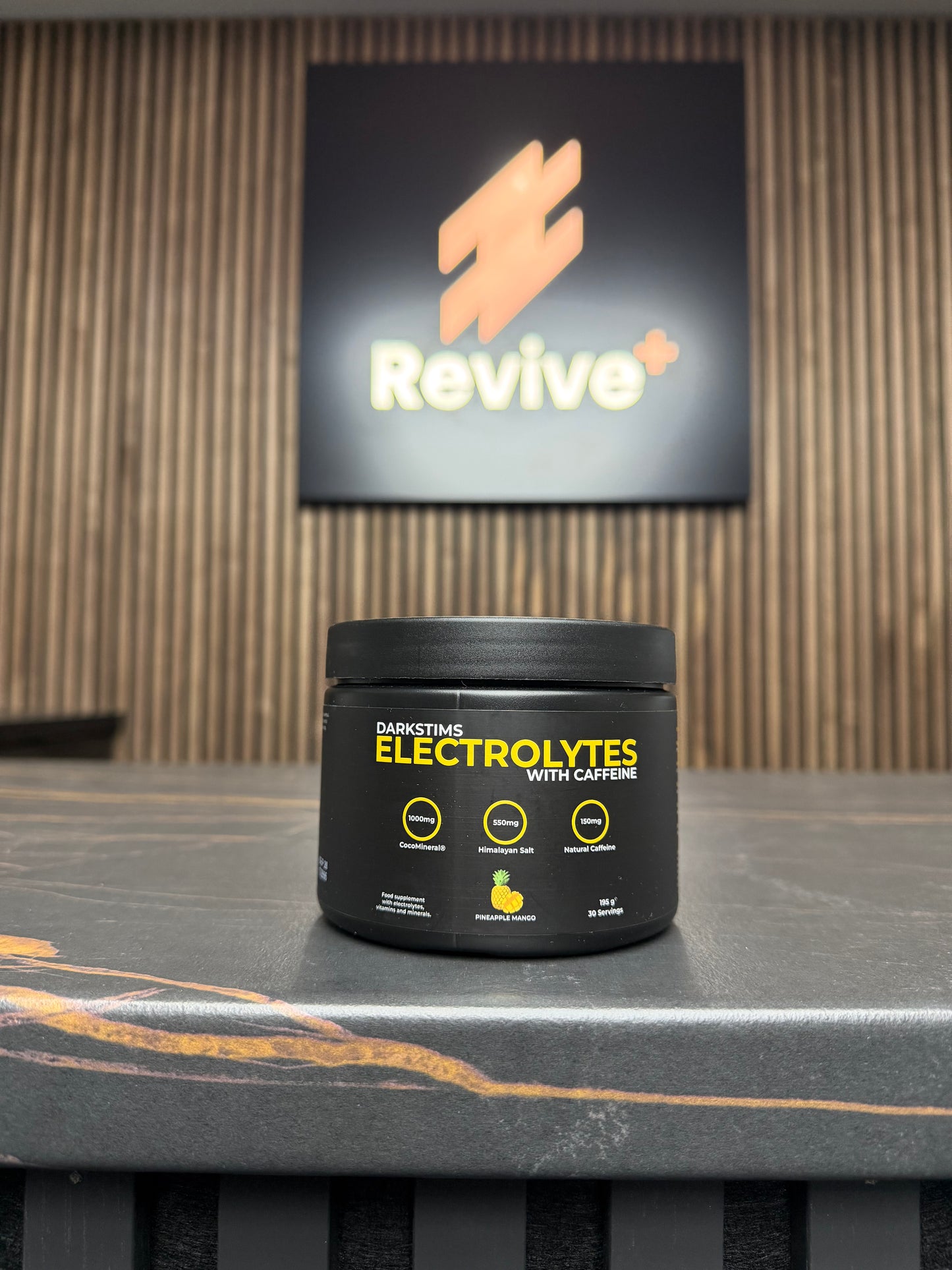 Darkstims electrolytes with caffeine